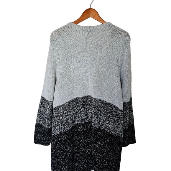 Torrid Colorblock Cardigan Open Front Sweater Plus Size 2X Gray Black - Picture 9 of 10